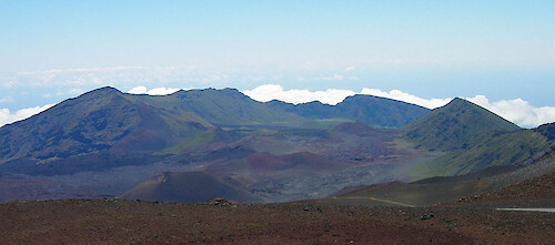 View from the top of the volcano Haleakala in Maui