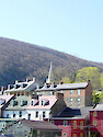 Historic town of Harper's Ferry near the confluence of the Shenandoah and Potomac Rivers at Harper's Ferry, West Virginia 