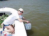 Collecting water samples in Maryland's Coastal Bays 