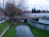 Urban stream in Szombathely, Hungary