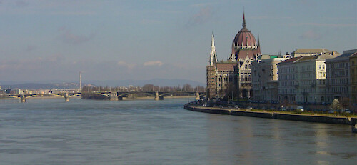 Budapeast is situated along the banks of the Danube River. 