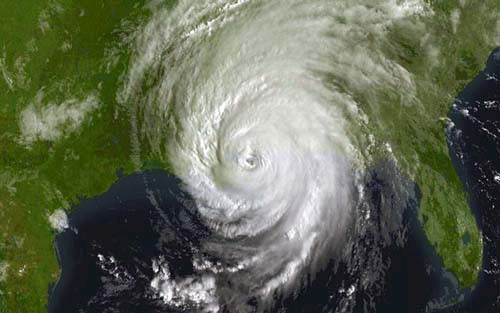 Satellite view of Hurricane Katrina (credit: NOAA)