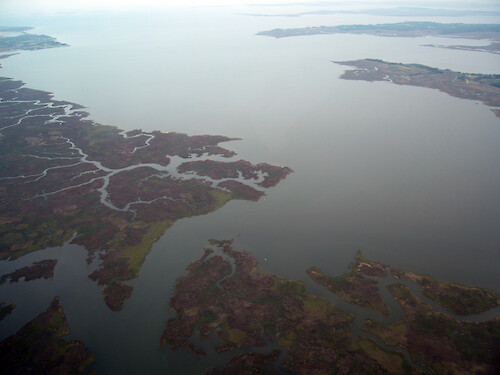 The mouth of Monie Creek enters Monie Bay, which meets with the Wicomico River and out to Tangier Sound