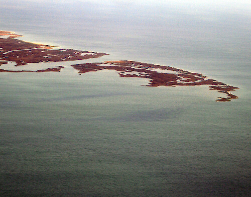 Inlet and hook off Cherry Island, next to Smith Island, in Chesapeake Bay