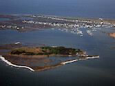 Looking west at Tangier Island, with East Point Marsh in the foreground. 