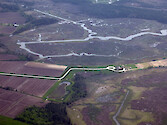 Aerial view of Virginia's Eastern Shore over looking a marsh.