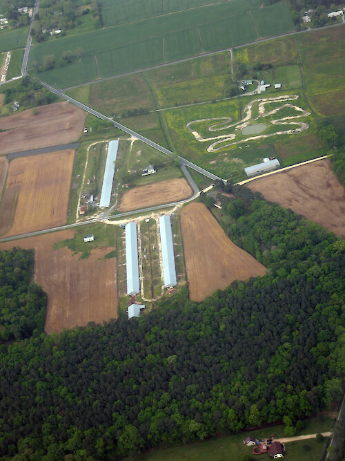 Aerial view of Virginia's eastern Shore.