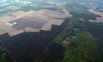 Aerial view of the country of Virginia.