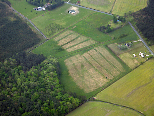 Aerial view of the farms of Virginia.