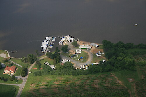 Marina on the Chester River in Rolphs, Maryland