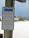 Posted by the Florida Department of Health to inform beach visitors on up-to-date water quality information