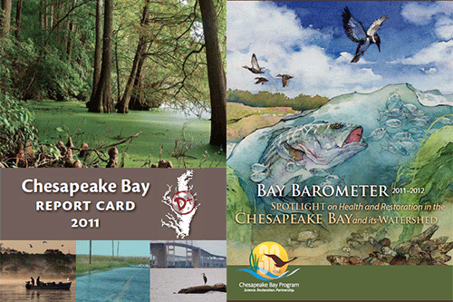 Chesapeake Bay Report Card 2011 and Bay Barometer 2011-2012 covers