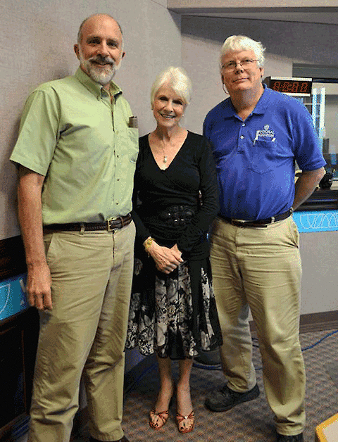 Panel discussion on jellyfish at The Diane Rehm Show. Left to right: Bill Dennison, Diane Rehm and Jack Cover. Credit: Amy Pelsinsky