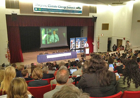 Governor Martin O'Malley addressing the Maryland Climate Change Summit.