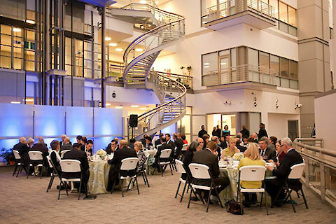 Dinner at the Institute of Marine & Environmental Technology, Baltimore. Photo courtesy of Suzann Langrall.