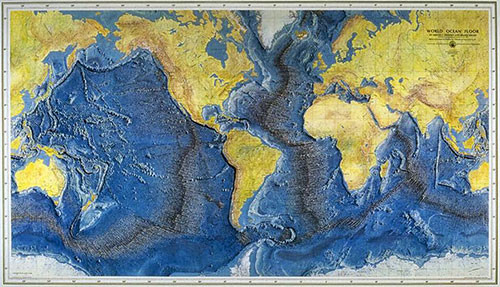 Ocean floor map