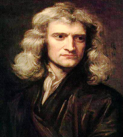 A 1689 portrait of Isaac Newton by Godfrey Kneller. Source: Wikipedia