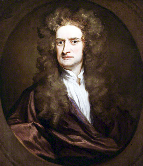 1702 portarit of Isaac Newton by Godfrey Kneller