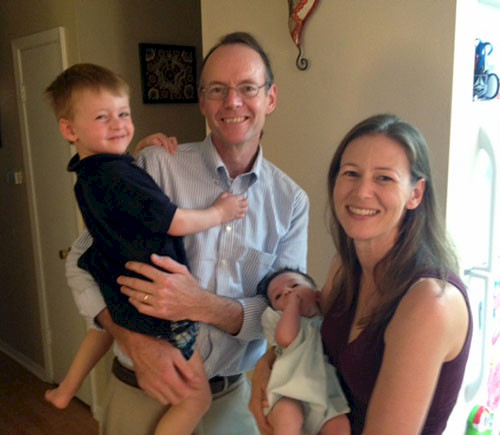 Tim Carruthers and Courtney Schupp and their growing family