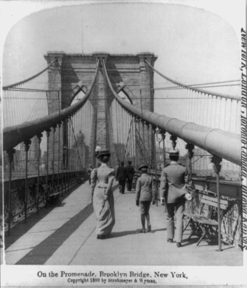 The Brooklyn Bridge Promenade is unique. Wikimedia Commons 