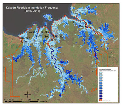 Flood frequency in Kakadu National Park rivers.