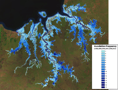 Northern Australia Floodplains map. Credit: Research Institute on Environment and Livelihoods, Charles Darwin University