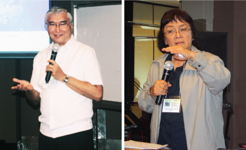 Dr. Gil Jacinto (UPMSI) and Dr. Macarina Zafaralla (UPLB)