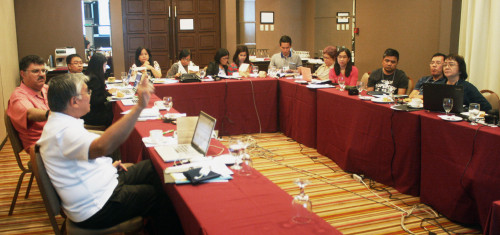 Roundtable discussion during the workshop