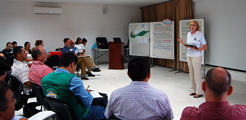 Mary Lou Higgins, the director of the WWF Colombia office, spoke about the project at the beginning of the workshop.