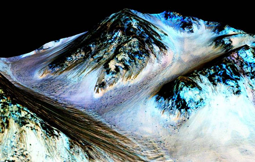 NASA recently discovered evidence that Mars may have once had running water and oceans covering more than half of the planet’s northern hemisphere. Photo by NASA.
