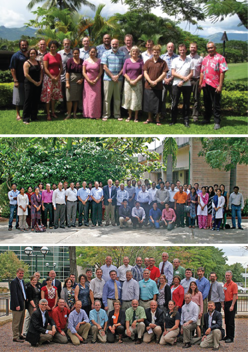Group photos of workshop participants are important. Top - Fiji; Middle - India; Bottom - USA (Upper Mississippi)