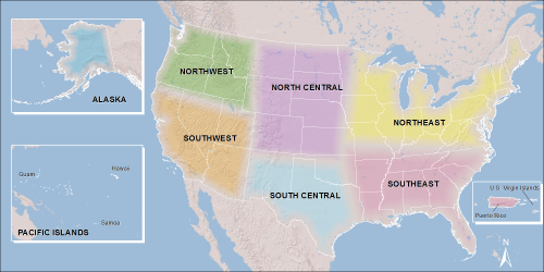 The 8 Climate Science Center Regions
