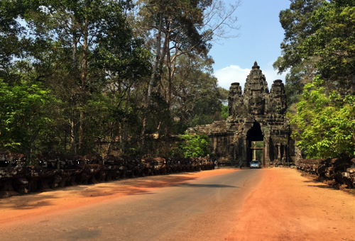 The Victory Gate of Angkor Thom.