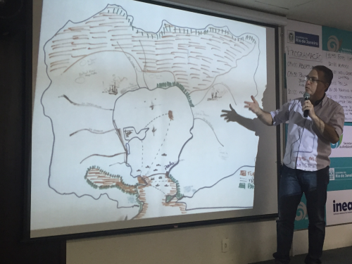 Describing values and threats in Guanabara Bay and it’s basins using the projected map.