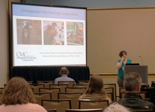 Julie Vastine from the Alliance for Aquatic Resource Monitoring presented on the Chesapeake Monitoring Cooperative.