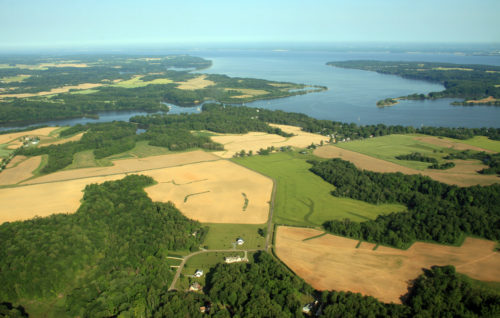 This aerial shot of the Sassafras River shows the landscape from a viewpoint people aren’t used to, which makes it more eye-catching and interesting.