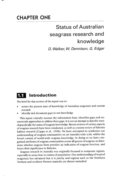 Status of Australian seagrass research and knowledge (Page 1)