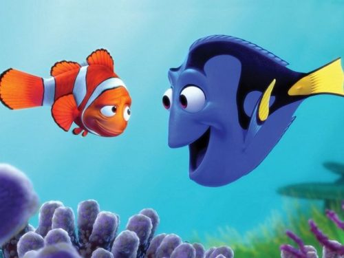 Marlin and Dory from Disney’s Finding Nemo, fish eyebrows and all. Credit: Fandom Wiki