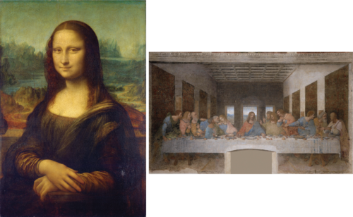 Left: The Mona Lisa. Right: The Last Supper. Picture credit: Wikimedia