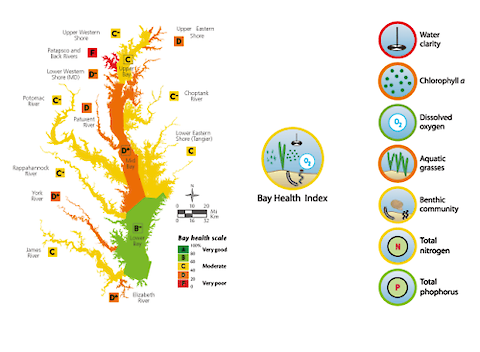 The overall âgradeâ of an ecosystem depends on a number of different factors and varies regionally. (Image Source: Integration and Application Network)