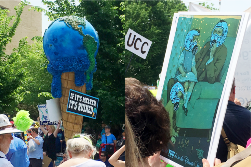 Left: Thank you, Ben and Jerry, , for being so cool and supportive to the cause. Right: 