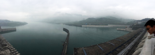 The view from the top of the dam wall. Image credit: Simon Costanzo
