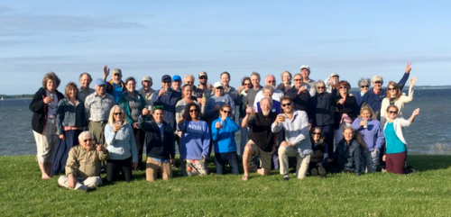 Group photo from the Kemp retirement party on the banks of the Choptank River. Photo credit: Bill Dennison