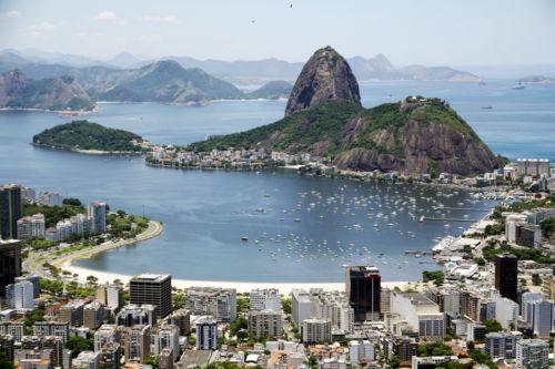 Sugar Loaf Mountain in Rio de Janeiro. Image credit here