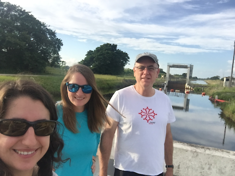 The IAN team at the C111 Canal - Alex Fries, Emily Nastase, and Bill Nuttle. Image credit Alexandra Fries