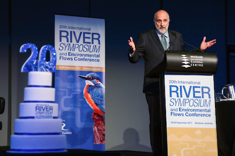 Bill Dennison talking at the River Symposium.