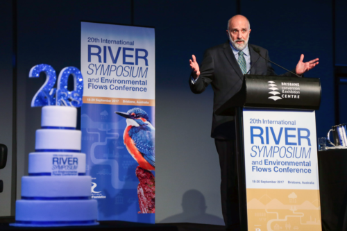Bill Dennison talking at the River Symposium.