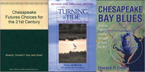 Cover photos of three books published in 2003, chronicling the history and current issues with the Chesapeake Bay1,2,3.