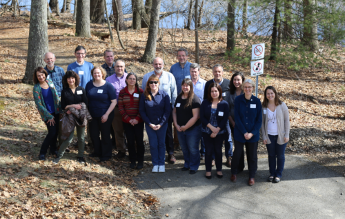 Workshop participants from Day 2 at Great Meadows National Wildlife Refuge, overlooking the Sudbury River.