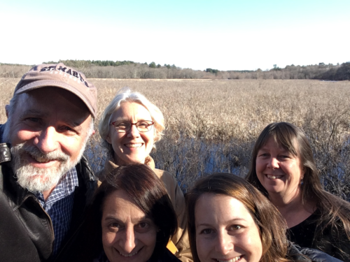 Bill Dennison and Brianne Walsh with OARS staff at Great Meadows National Wildlife Refuge.